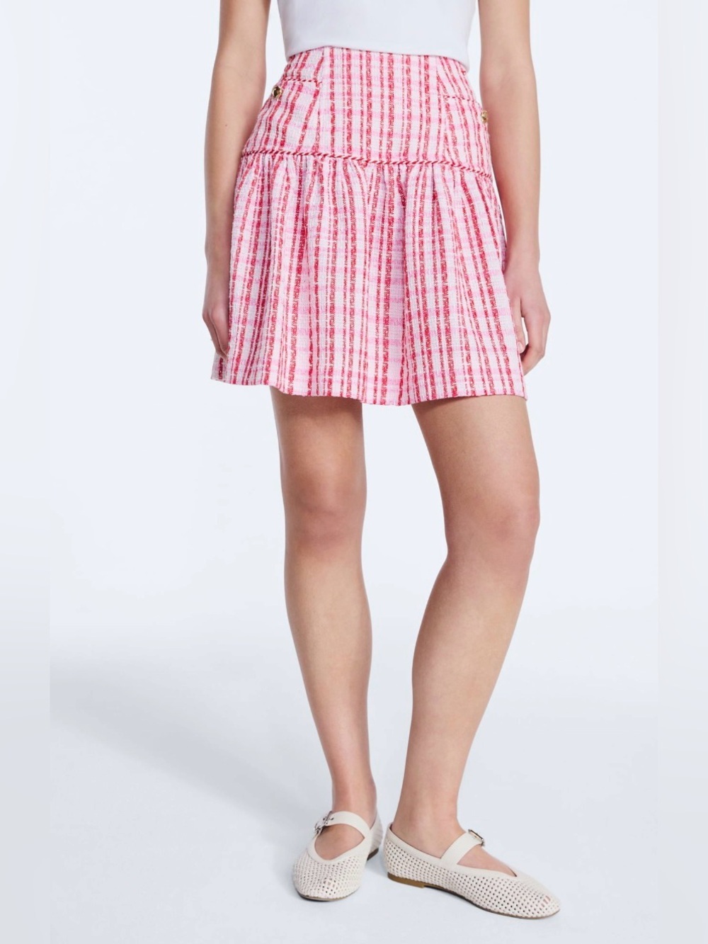 Free Assembly Women’s Plus Drop Waist Tweed Mini Skirt Size 18W